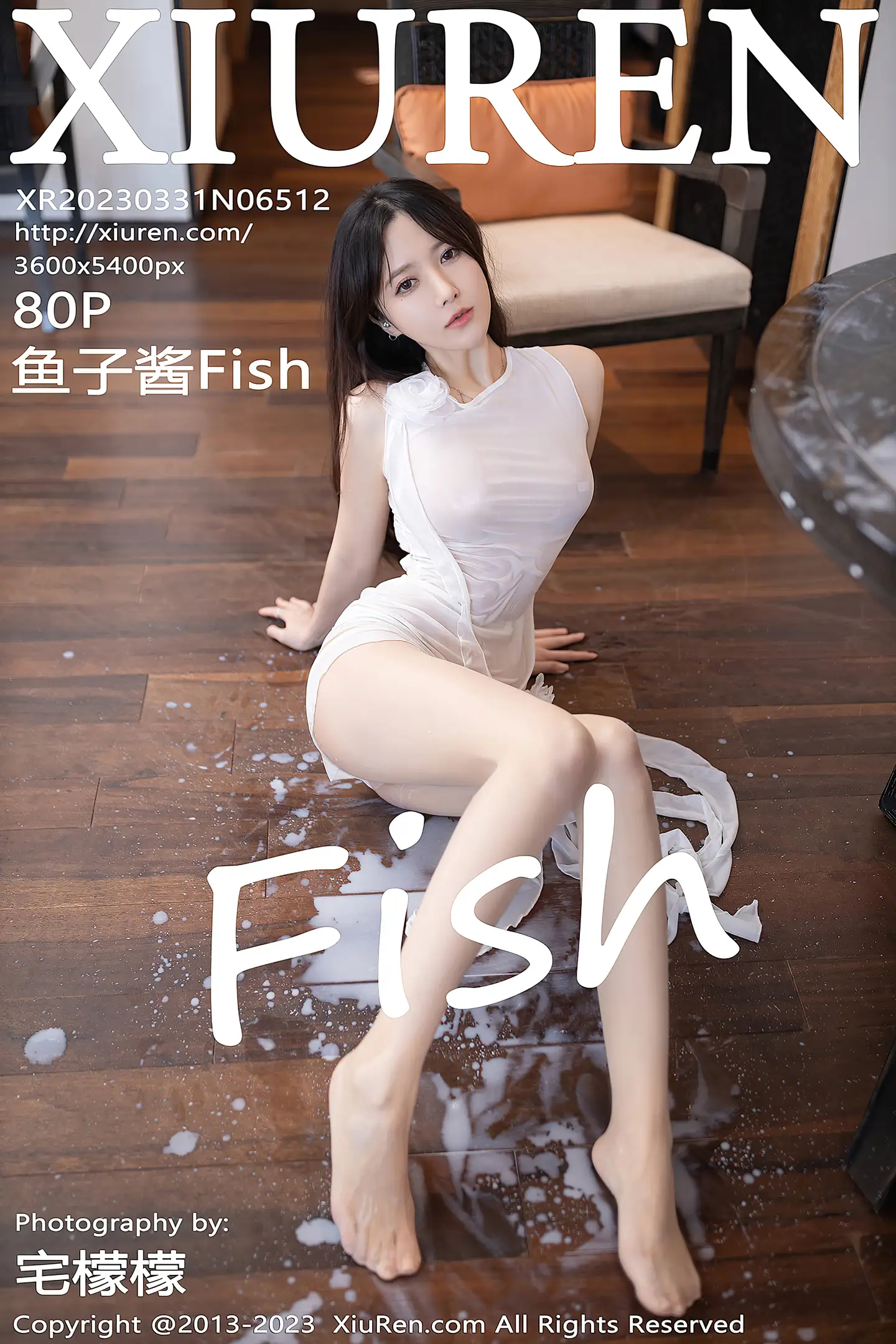 [XiuRen秀人网]No.6512_模特鱼子酱Fish白色轻透服配原色丝袜湿身秀惹火身材诱惑写真80P-秀人网 - XiuRen.Space